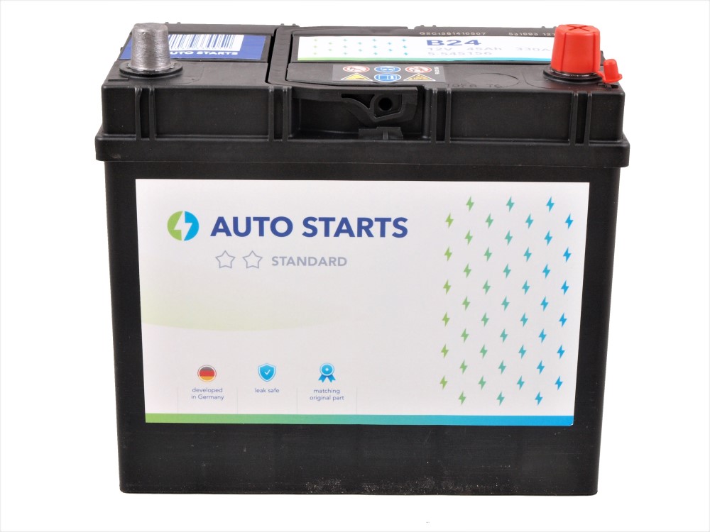 Akumulators AUTO STARTS STANDARD JIS 12V 45Ah, 330A (EN) 238x129x227 0/1